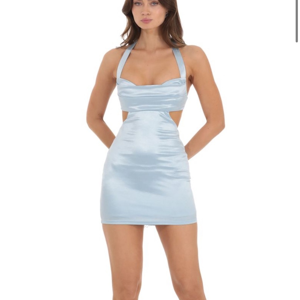Lucy in the Sky cut out satin dress XS